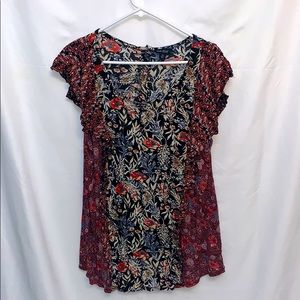 Lucky Brand Unique Patterned Blouse